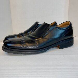 Franco Fortini Mens Slip on Black Leather Loafer Brodway Size 11